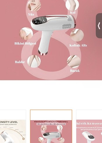 Beyaz Lazer Epilasyon Cihazı 9 Ayarlı Seviye - Görsel 3