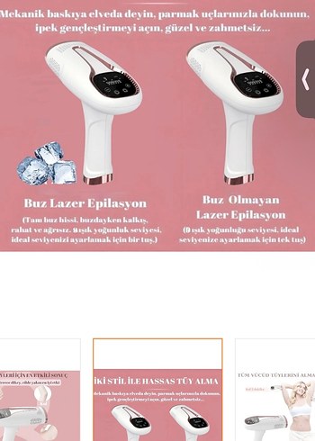Beyaz Lazer Epilasyon Cihazı 9 Ayarlı Seviye - Görsel 4