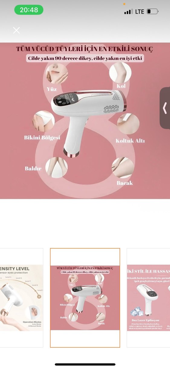 Beyaz Lazer Epilasyon Cihazı 9 Ayarlı Seviye - Görsel 3