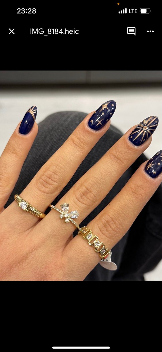 Kadın Altın Renkli Payetli Bohem Yüzük - Görsel 2