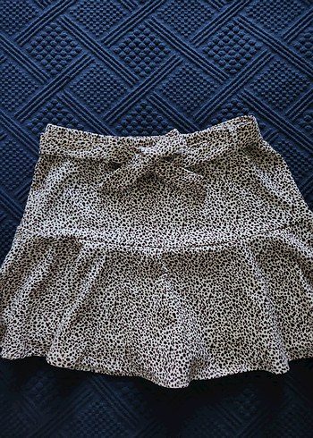 Volanlı Leopar Desenli Mini Etek - Görsel 3