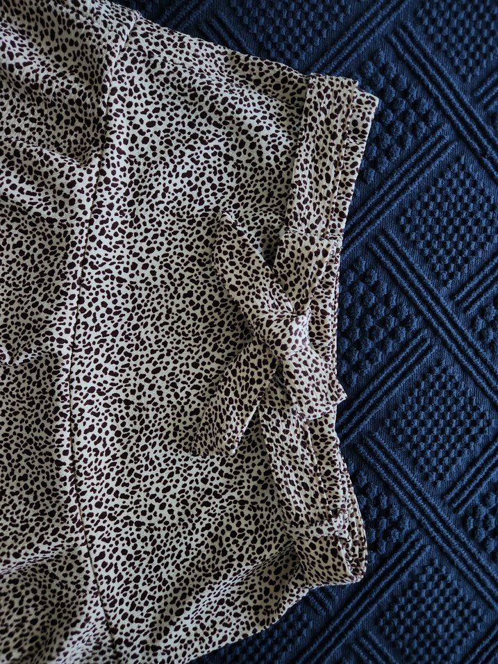 Volanlı Leopar Desenli Mini Etek - Görsel 5