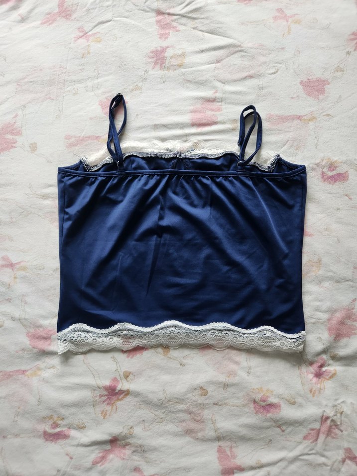 Dantel Detaylı Lacivert Straplez Büstiyer - Görsel 4