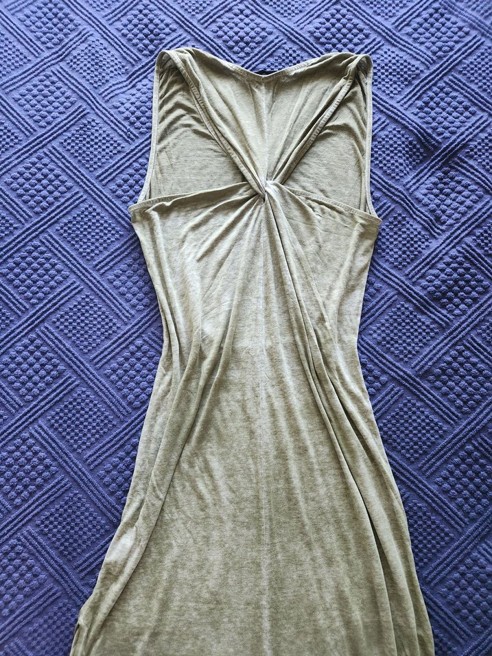 Haki Kolsuz Uzun Elbise - Görsel 4