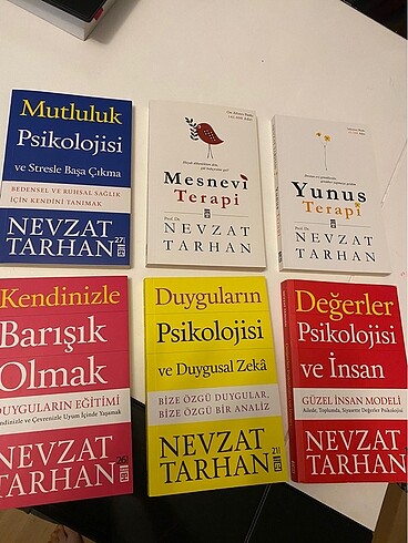 Nevzat Tarhan 6 kitap set değerler Mesnevi Yunus Terapi psikoloj