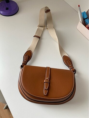 Zara taba kahve çapraz askılı çanta
