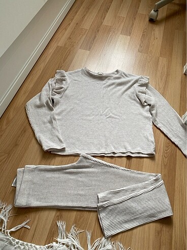 H&M fitilli kumaş takım