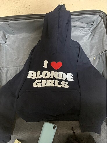 I Love Blonde Girls Y2K Oversizd Sweatshirt