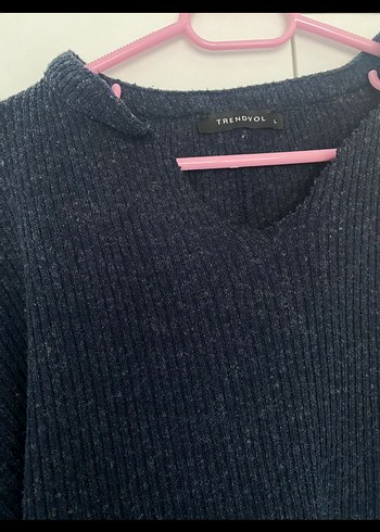 V Yakalı Triko Kadın Kazak - Görsel 4