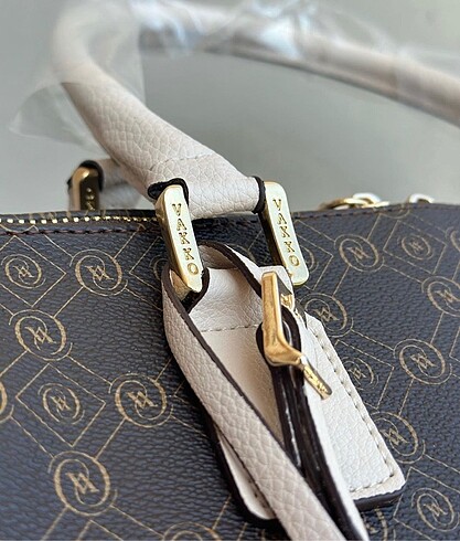  Beden kahverengi Renk VAKKO KAHVE MONOGRAM SPEEDY ÇANTA