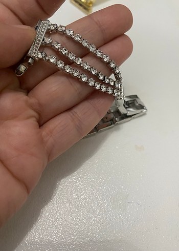 Gri Zincir Detaylı Kadın Bileklik - Görsel 4