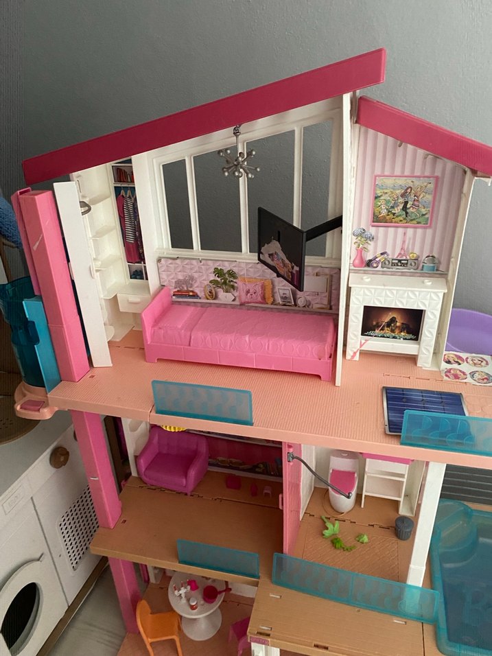 Pembe Çift Katlı Oyuncak Ev - Görsel 2