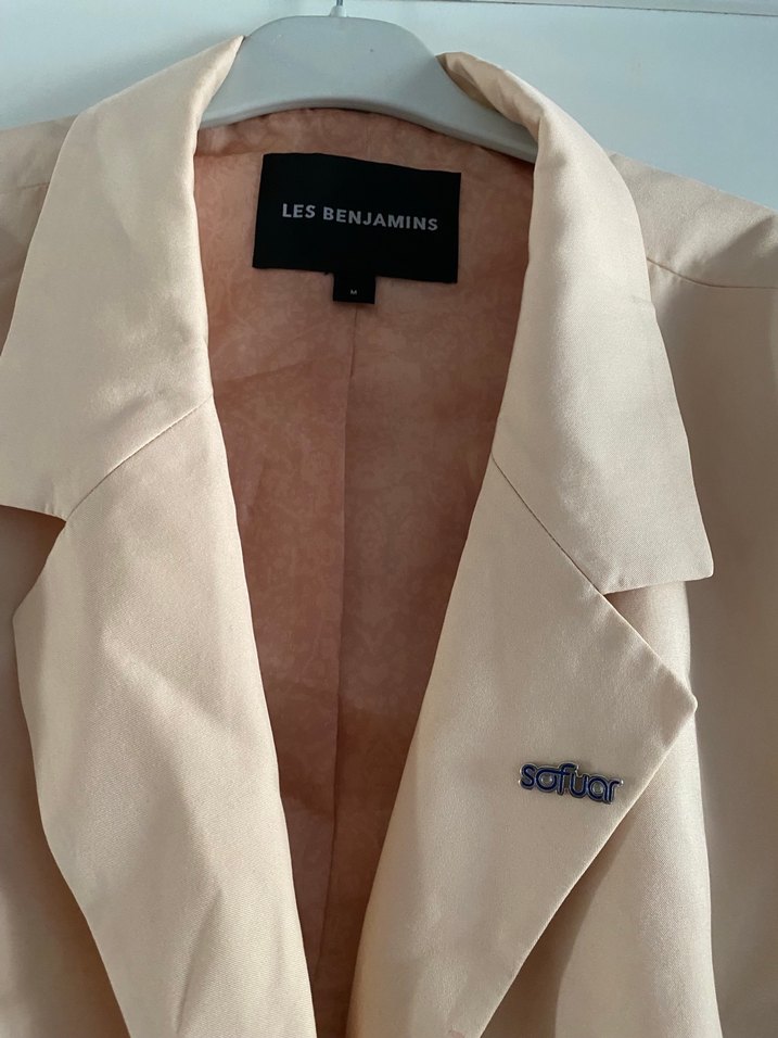 Bej Kısa Kesim Düğmeli Kadın Blazer Ceket — görsel 3/8