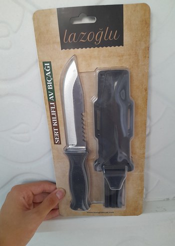 Lazoğlu Siyah Sert Kılıflı Av Bıçağı