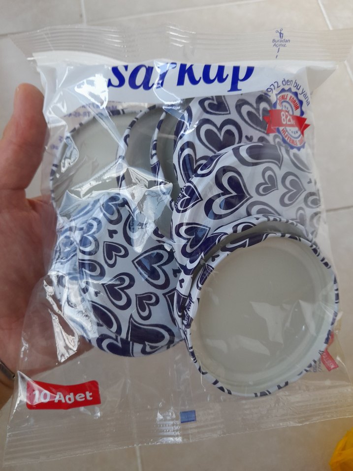 RENKLİ KAVANOZ KAPAĞI 10 ADET - Görsel 2