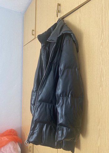 xl Beden Fermuarlı Siyah Deri Kadın Ceket