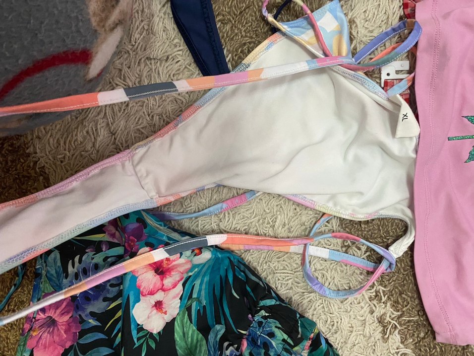 Renkli Bağcıklı Kadın Bikini Üstü - Görsel 5