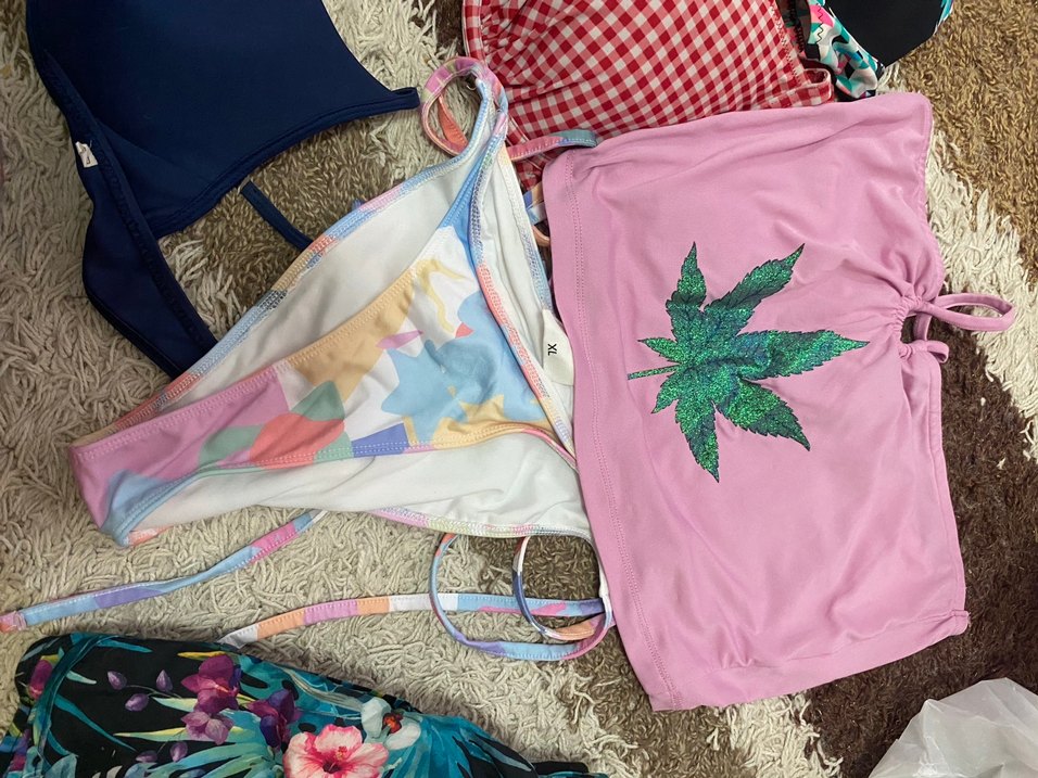 Renkli Bağcıklı Kadın Bikini Üstü - Görsel 2