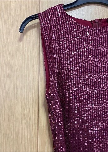 Parlak Bordo Yılan Desenli Kadın Tulum - Görsel 3