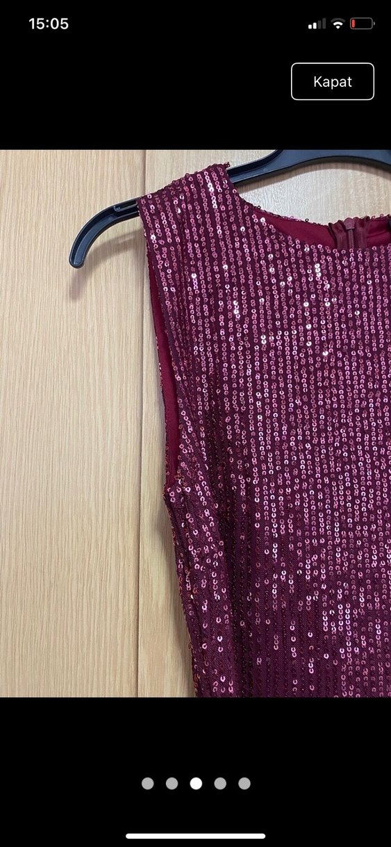 Parlak Bordo Yılan Desenli Kadın Tulum - Görsel 3