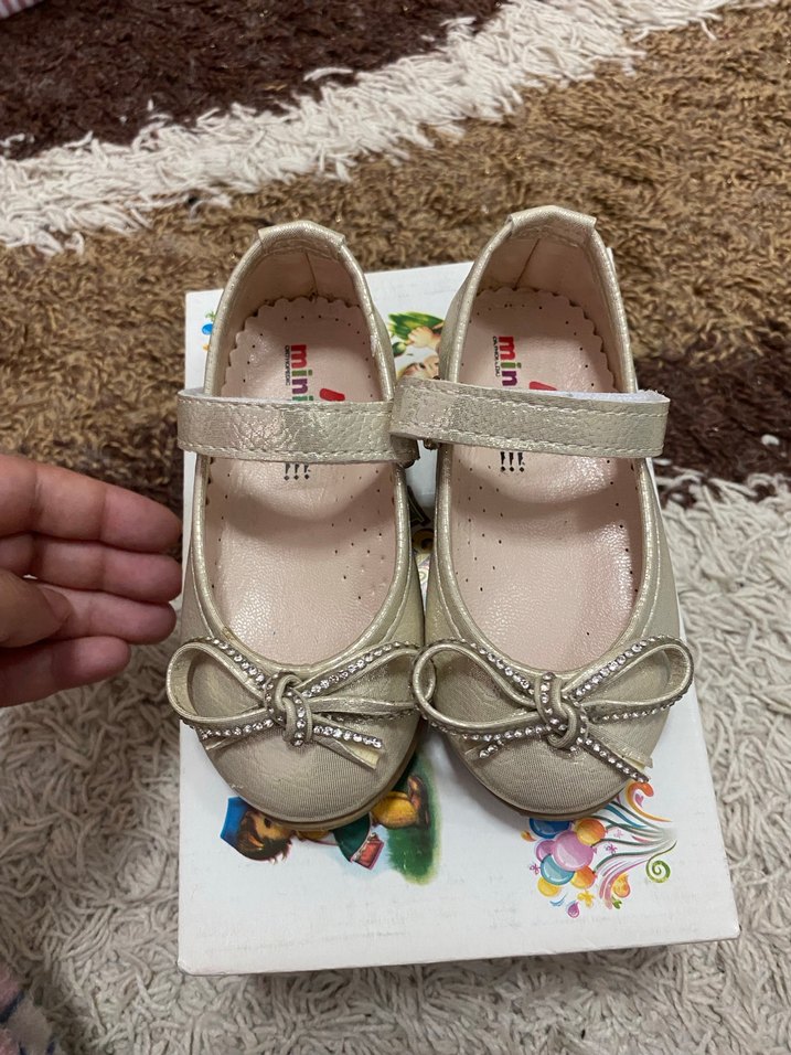 Kız Çocuk Bej Tokalı Babet - Görsel 2