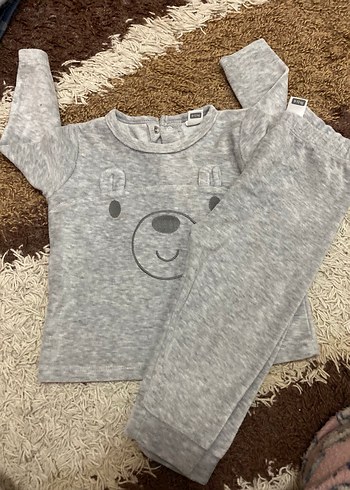 Gri Erkek Çocuk Düğmeli Sweatshirt - Görsel 2