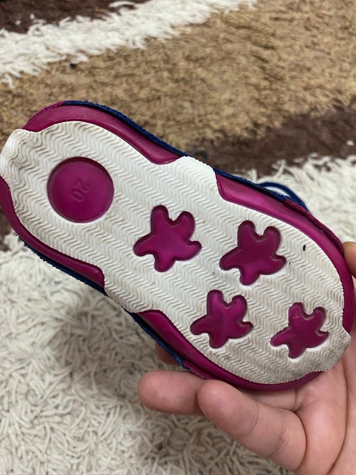 Kelebek Detaylı Renkli Kız Bebek İlk Adım Ayakkabısı - Görsel 2