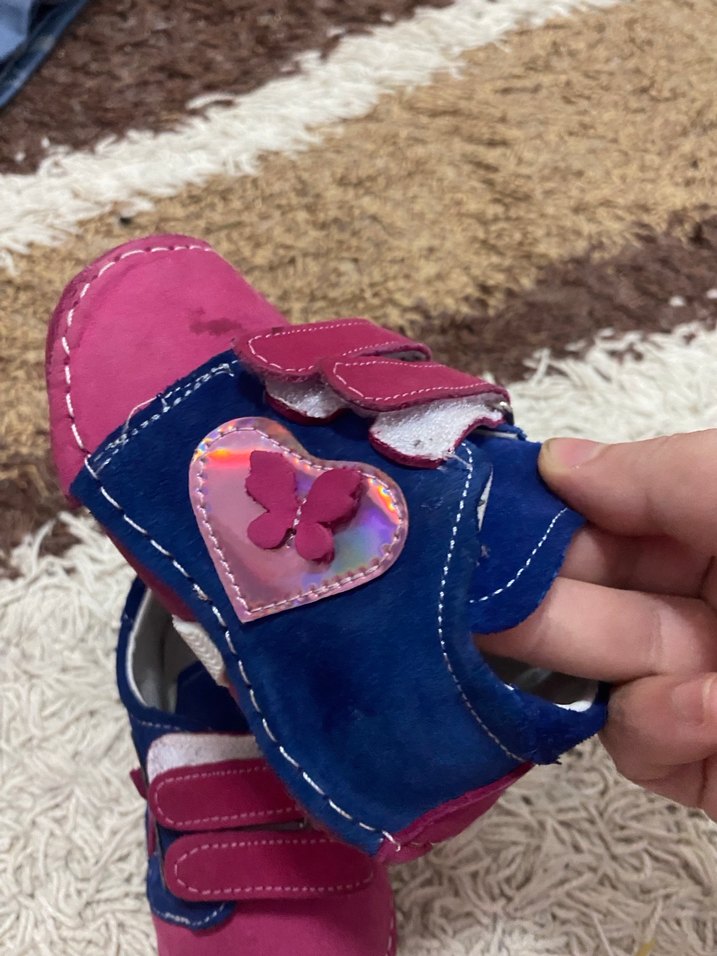 Kelebek Detaylı Renkli Kız Bebek İlk Adım Ayakkabısı - Görsel 5