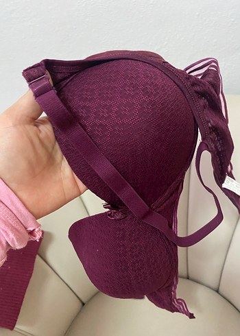 Bordo Bohem Minimalist Sütyen - Görsel 4