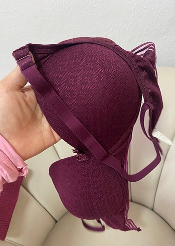 Bordo Bohem Minimalist Sütyen - Görsel 5