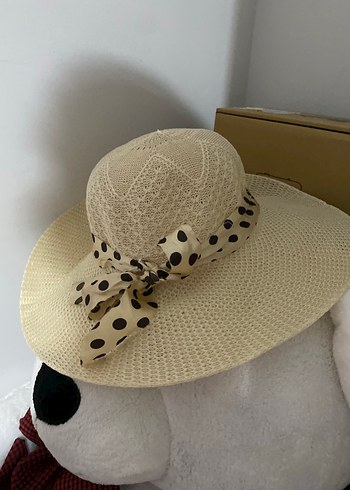 Bej Örgü Dantel Detaylı Bohem Kadın Şapka - Görsel 2