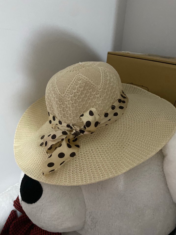 Bej Örgü Dantel Detaylı Bohem Kadın Şapka - Görsel 2