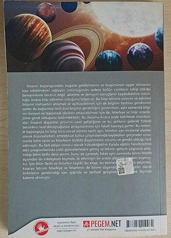  Bilim Tarihi ve Felsefesi