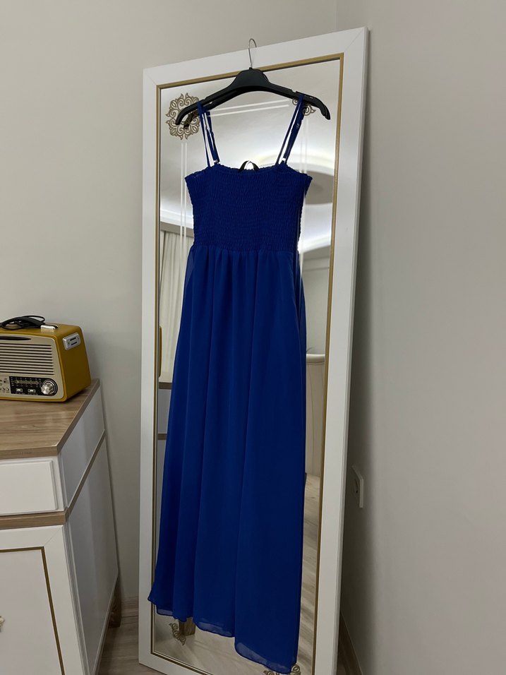 Mavi Uzun Elbise - Görsel 3