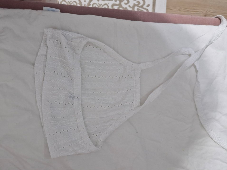 Nakışlı Beyaz Midi Sütyen - Görsel 2