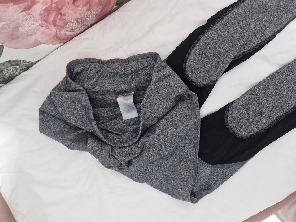 Gri V Yakalı Kısa Kollu Spor Tişört - Görsel 5