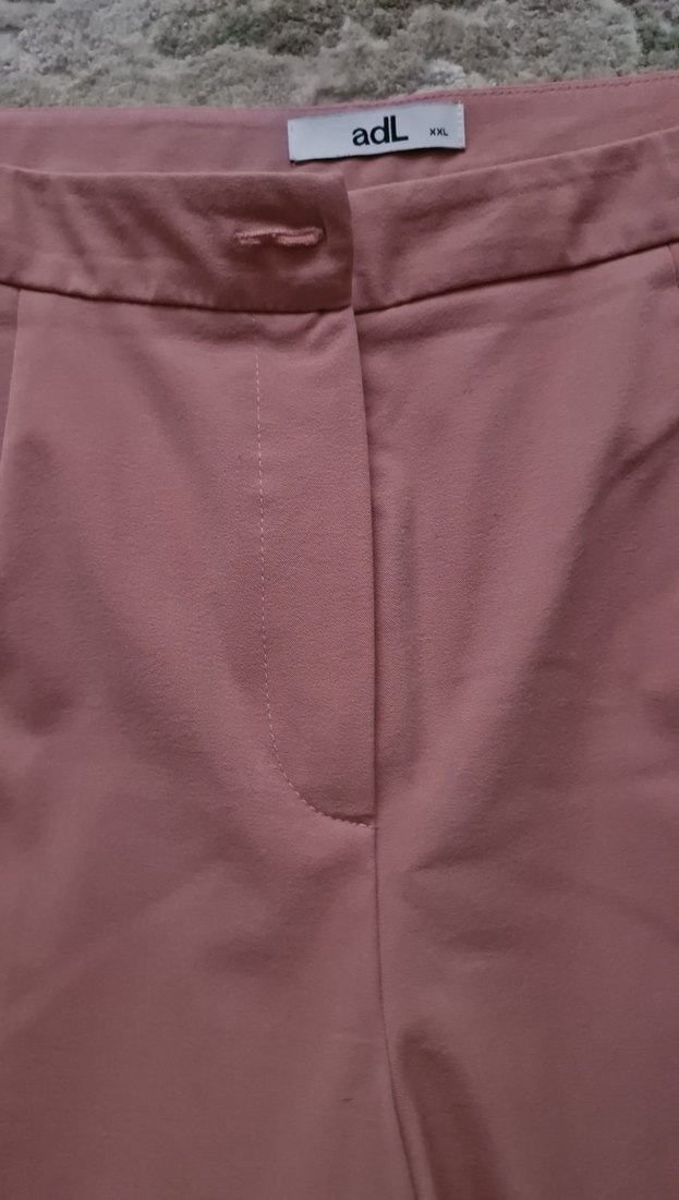 Kadın Pudra Rengi Pilili Kumaş Pantolon - Görsel 3