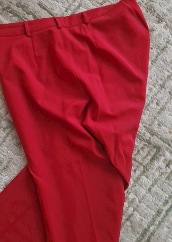 Kadın Kırmızı Midi Kumaş Pantolon - Görsel 3