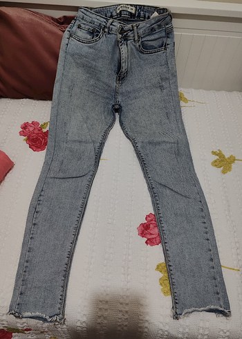 Kadın Füme Renkli Slim Fit Denim Pantolon