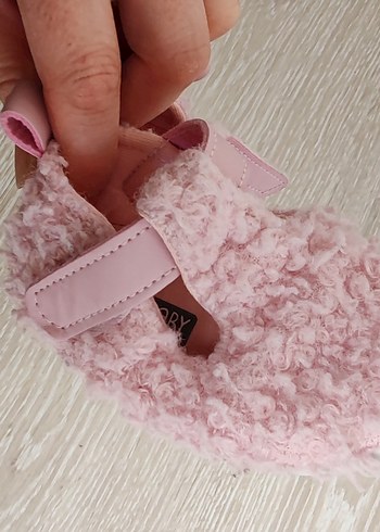 Kız Bebek Pembe ev ayakkabısı patik - Görsel 3