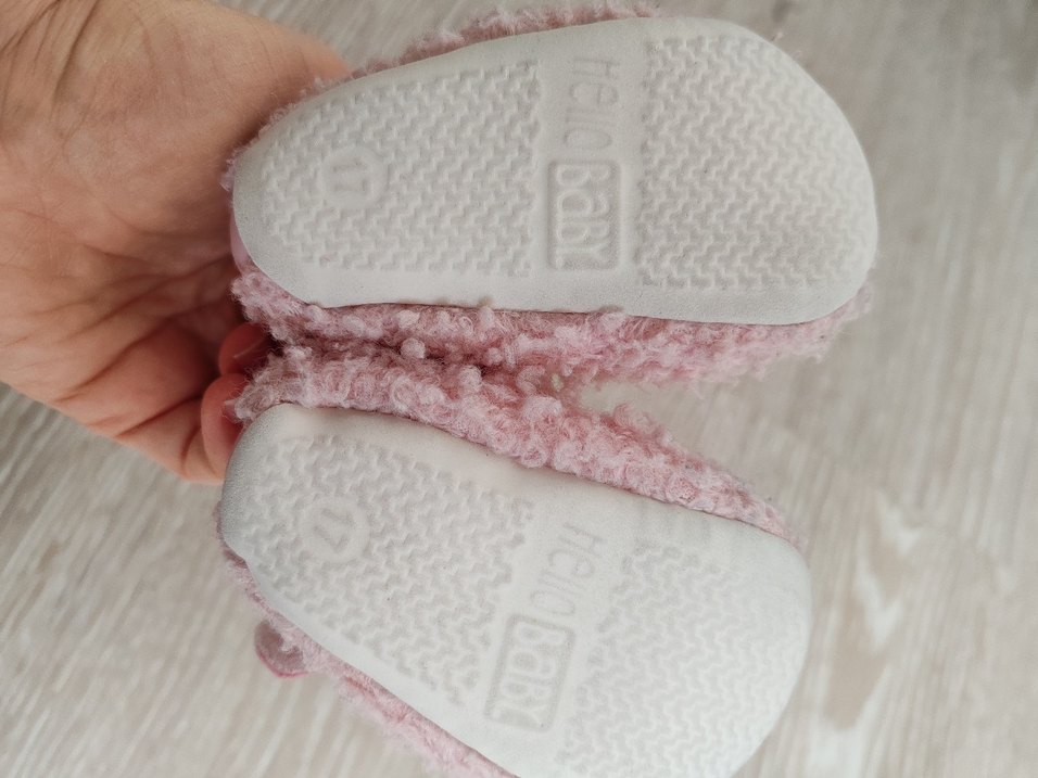 Kız Bebek Pembe ev ayakkabısı patik - Görsel 2