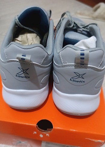 Gri Erkek Spor Ayakkabı Velcro Bağcıklı - Görsel 8