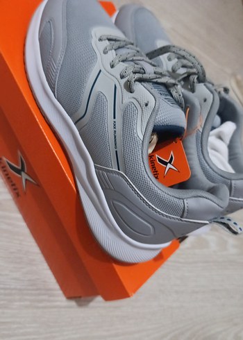 Gri Erkek Spor Ayakkabı Velcro Bağcıklı - Görsel 2