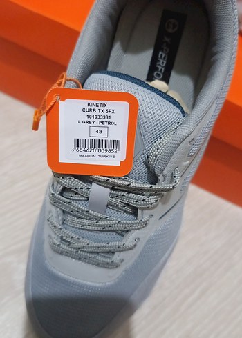 Gri Erkek Spor Ayakkabı Velcro Bağcıklı - Görsel 5