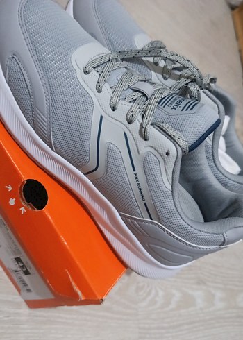 Gri Erkek Spor Ayakkabı Velcro Bağcıklı - Görsel 11