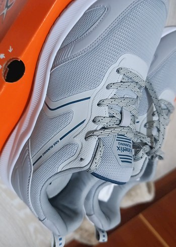 Gri Erkek Spor Ayakkabı Velcro Bağcıklı - Görsel 9