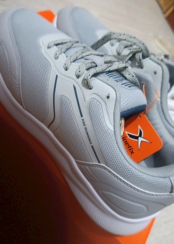 Gri Erkek Spor Ayakkabı Velcro Bağcıklı - Görsel 3