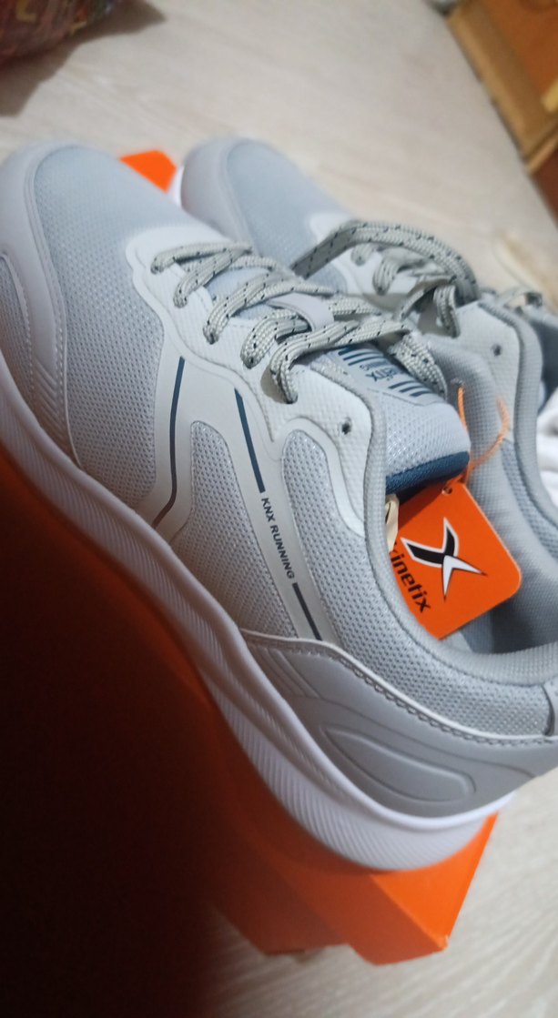 Gri Erkek Spor Ayakkabı Velcro Bağcıklı - Görsel 3