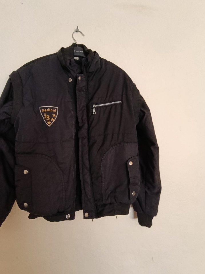 Düğmeli Siyah Erkek Street Wear Ceket - Görsel 5