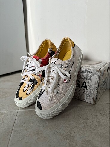 36 Beden Superga Disney Mickey Mouse Kadın Sneaker